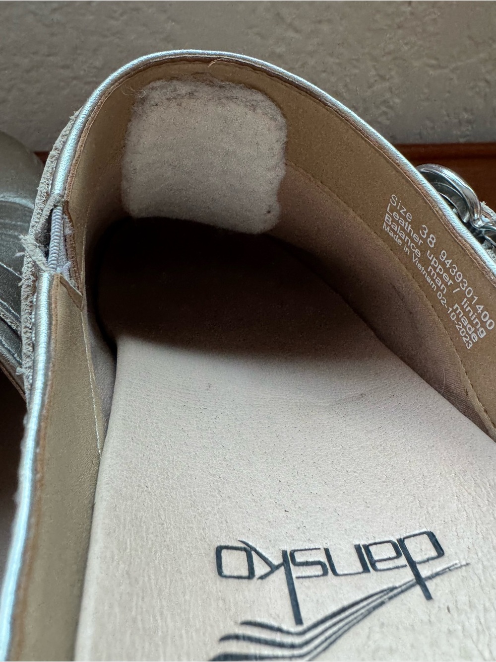 Madewell x Dansko Metallic Leather Clog - sold as gold but appears more silver - Picture 7 of 12